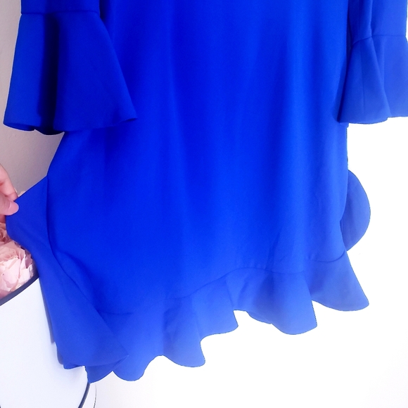 $288 JILL STUART New Royal Blue Crew Flare Dress 4 - Picture 10 of 16